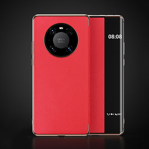 Custodia Portafoglio In Pelle Cover con Supporto F03 per Huawei Mate 40E 5G Rosso