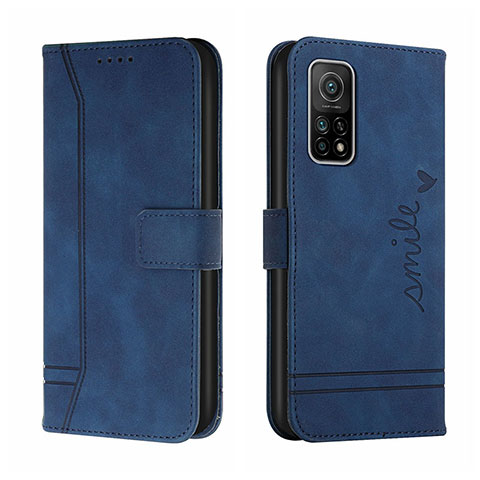 Custodia Portafoglio In Pelle Cover con Supporto H01X per Xiaomi Mi 10T Pro 5G Blu