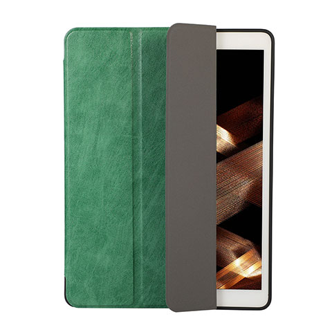 Custodia Portafoglio In Pelle Cover con Supporto H02 per Apple New iPad 9.7 (2018) Verde