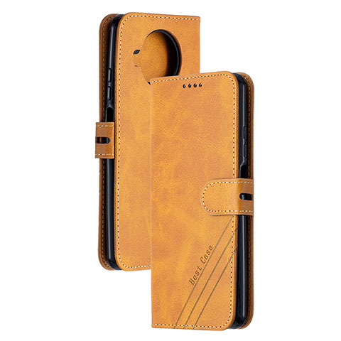 Custodia Portafoglio In Pelle Cover con Supporto H02X per Xiaomi Mi 10T Lite 5G Marrone Chiaro