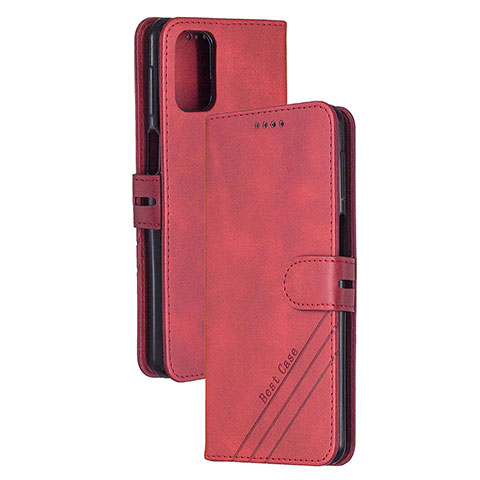 Custodia Portafoglio In Pelle Cover con Supporto H02X per Xiaomi Poco M3 Rosso