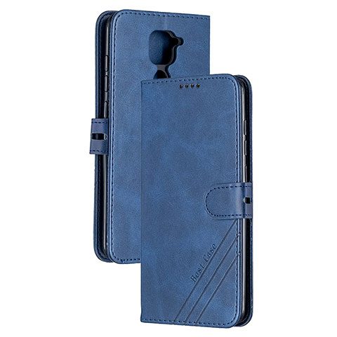 Custodia Portafoglio In Pelle Cover con Supporto H02X per Xiaomi Redmi Note 9 Blu