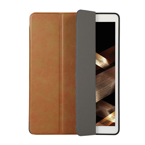 Custodia Portafoglio In Pelle Cover con Supporto H03 per Apple New iPad 9.7 (2017) Marrone