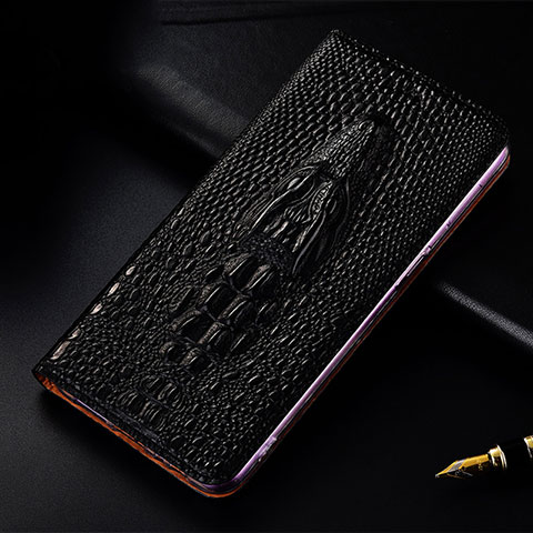 Custodia Portafoglio In Pelle Cover con Supporto H03P per Huawei P60 Pro Nero