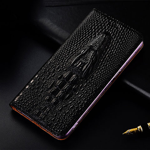 Custodia Portafoglio In Pelle Cover con Supporto H03P per Samsung Galaxy M10S Nero