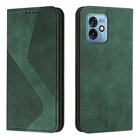 Custodia Portafoglio In Pelle Cover con Supporto H03X per Motorola Moto G 5G (2023) Verde