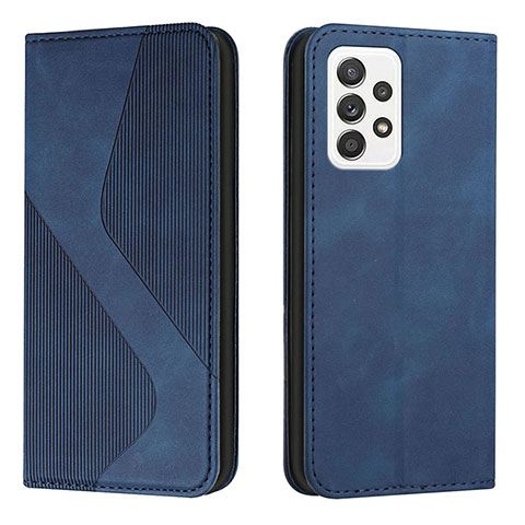 Custodia Portafoglio In Pelle Cover con Supporto H03X per Samsung Galaxy A53 5G Blu