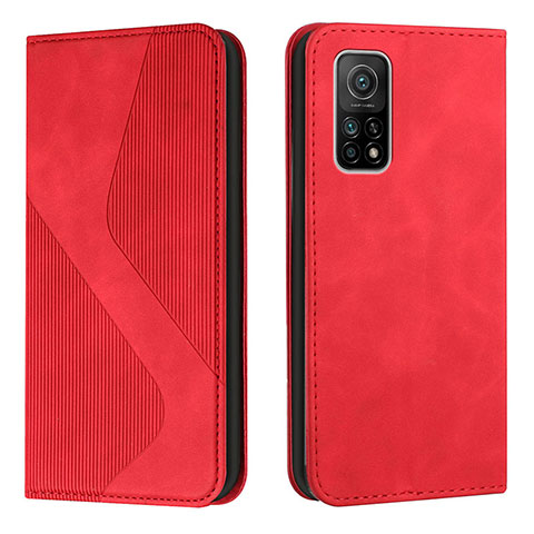 Custodia Portafoglio In Pelle Cover con Supporto H03X per Xiaomi Mi 10T 5G Rosso