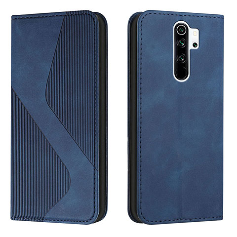 Custodia Portafoglio In Pelle Cover con Supporto H03X per Xiaomi Redmi 9 Blu