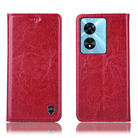 Custodia Portafoglio In Pelle Cover con Supporto H04P per Oppo A58 5G Rosso