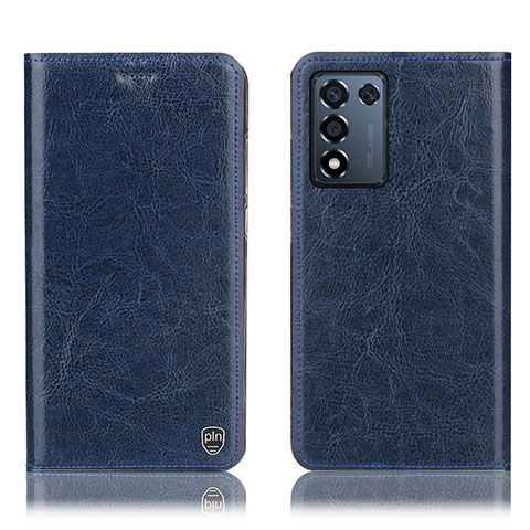 Custodia Portafoglio In Pelle Cover con Supporto H04P per Oppo K9S 5G Blu