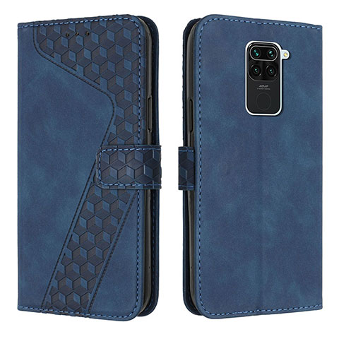 Custodia Portafoglio In Pelle Cover con Supporto H04X per Xiaomi Redmi 10X 4G Blu