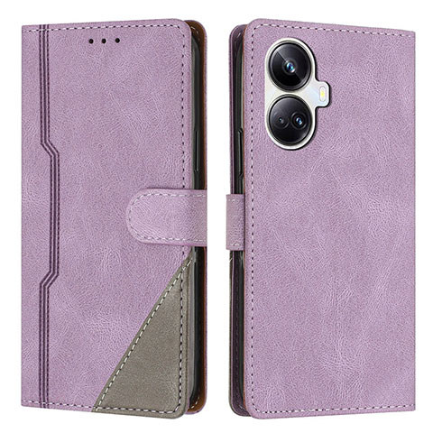 Custodia Portafoglio In Pelle Cover con Supporto H05X per Realme 10 Pro+ Plus 5G Viola