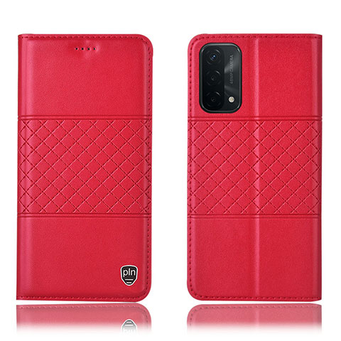 Custodia Portafoglio In Pelle Cover con Supporto H07P per OnePlus Nord N200 5G Rosso