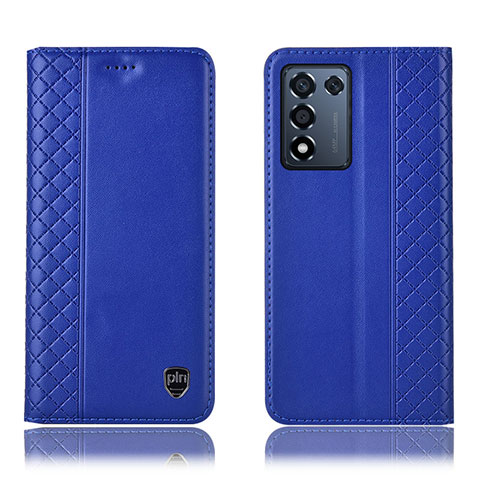 Custodia Portafoglio In Pelle Cover con Supporto H07P per Oppo K9S 5G Blu