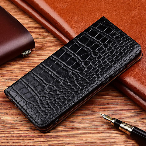 Custodia Portafoglio In Pelle Cover con Supporto H08P per Samsung Galaxy A52s 5G Nero