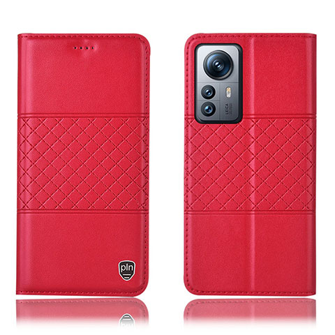 Custodia Portafoglio In Pelle Cover con Supporto H09P per Xiaomi Mi 12S Pro 5G Rosso