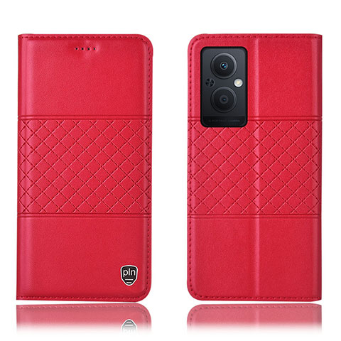 Custodia Portafoglio In Pelle Cover con Supporto H10P per OnePlus Nord N20 5G Rosso