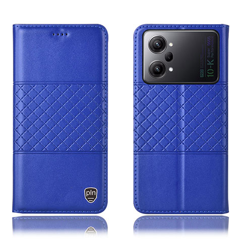 Custodia Portafoglio In Pelle Cover con Supporto H10P per Oppo K10 Pro 5G Blu