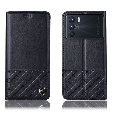 Custodia Portafoglio In Pelle Cover con Supporto H10P per Oppo K9 Pro 5G Nero