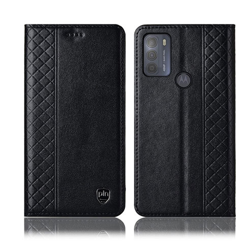 Custodia Portafoglio In Pelle Cover con Supporto H11P per Motorola Moto G50 Nero