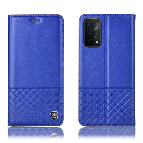 Custodia Portafoglio In Pelle Cover con Supporto H11P per OnePlus Nord N200 5G Blu