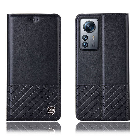 Custodia Portafoglio In Pelle Cover con Supporto H11P per Xiaomi Mi 12 Pro 5G Nero