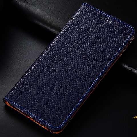 Custodia Portafoglio In Pelle Cover con Supporto H15P per Samsung Galaxy Note 10 Plus 5G Blu