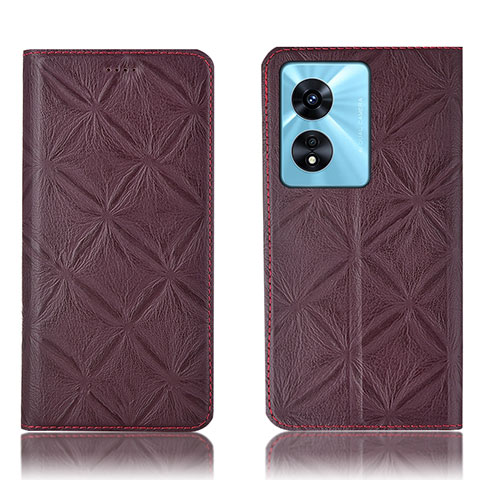 Custodia Portafoglio In Pelle Cover con Supporto H19P per Oppo A78 5G Rosso Rosa