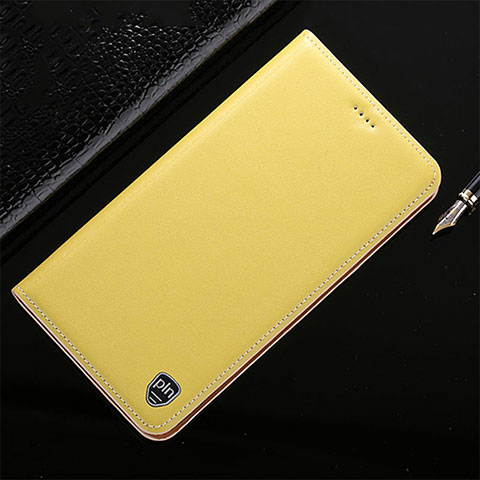 Custodia Portafoglio In Pelle Cover con Supporto H21P per Apple iPhone Xs Max Giallo