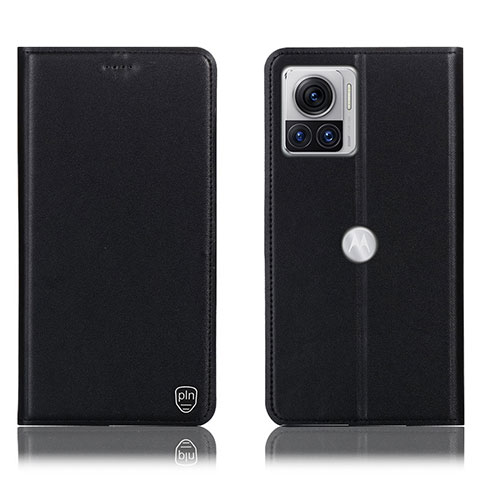 Custodia Portafoglio In Pelle Cover con Supporto H21P per Motorola Moto Edge X30 Pro 5G Nero