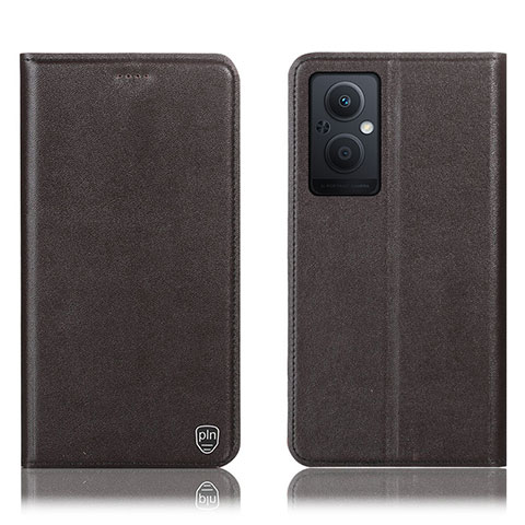 Custodia Portafoglio In Pelle Cover con Supporto H21P per OnePlus Nord N20 5G Marrone