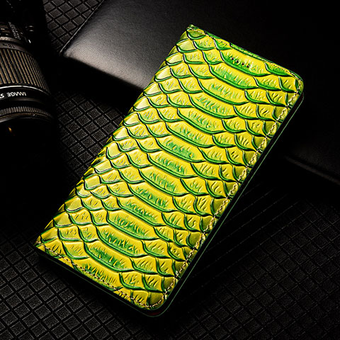 Custodia Portafoglio In Pelle Cover con Supporto H25P per Apple iPhone Xs Max Verde