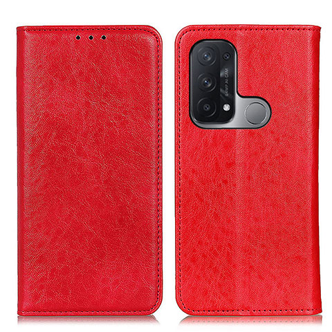 Custodia Portafoglio In Pelle Cover con Supporto K01Z per Oppo Reno5 A Rosso