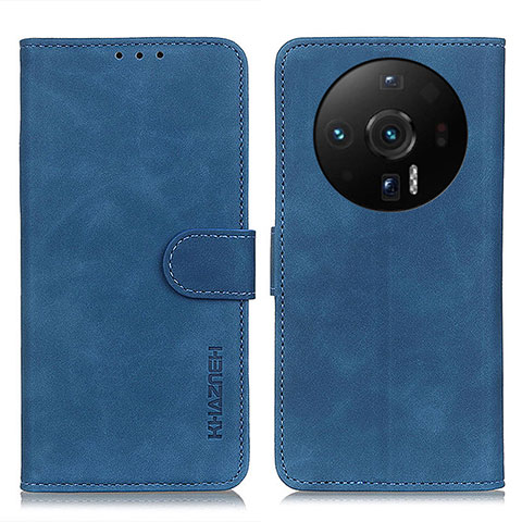 Custodia Portafoglio In Pelle Cover con Supporto K01Z per Xiaomi Mi 12S Ultra 5G Blu