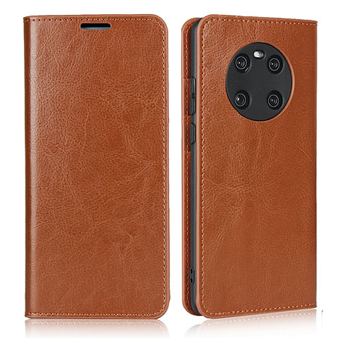 Custodia Portafoglio In Pelle Cover con Supporto K02 per Huawei Mate 40 Marrone Chiaro