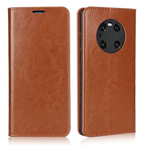 Custodia Portafoglio In Pelle Cover con Supporto K02 per Huawei Mate 40 Pro Marrone Chiaro