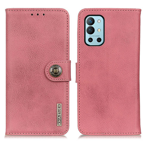 Custodia Portafoglio In Pelle Cover con Supporto K02Z per OnePlus 9R 5G Rosa