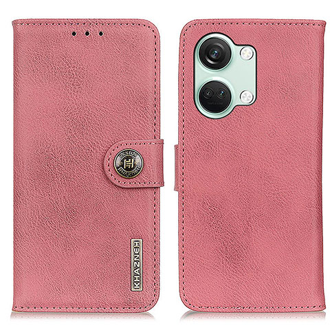 Custodia Portafoglio In Pelle Cover con Supporto K02Z per OnePlus Ace 2V 5G Rosa