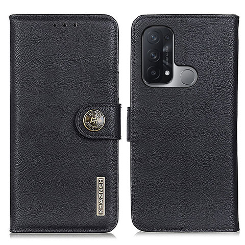 Custodia Portafoglio In Pelle Cover con Supporto K02Z per Oppo Reno5 A Nero