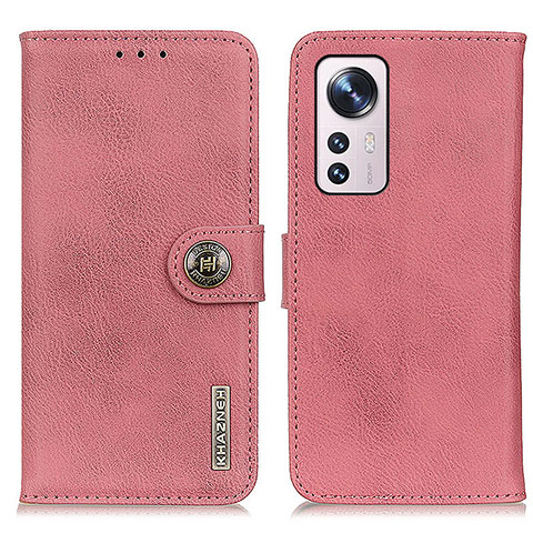Custodia Portafoglio In Pelle Cover con Supporto K02Z per Xiaomi Mi 12S Pro 5G Rosa