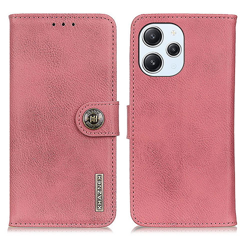 Custodia Portafoglio In Pelle Cover con Supporto K02Z per Xiaomi Redmi 12 4G Rosa