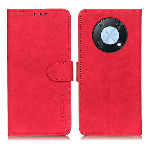 Custodia Portafoglio In Pelle Cover con Supporto K03Z per Huawei Enjoy 50 Pro Rosso
