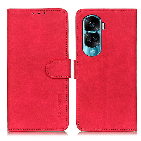 Custodia Portafoglio In Pelle Cover con Supporto K03Z per Huawei Honor 90 Lite 5G Rosso