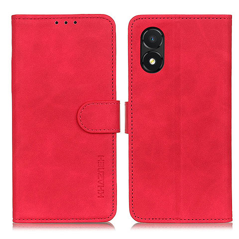 Custodia Portafoglio In Pelle Cover con Supporto K03Z per Huawei Honor X5 Rosso
