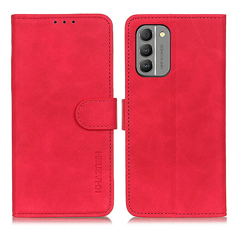 Custodia Portafoglio In Pelle Cover con Supporto K03Z per Nokia G400 5G Rosso