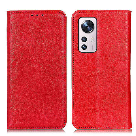 Custodia Portafoglio In Pelle Cover con Supporto K03Z per Xiaomi Mi 12 5G Rosso
