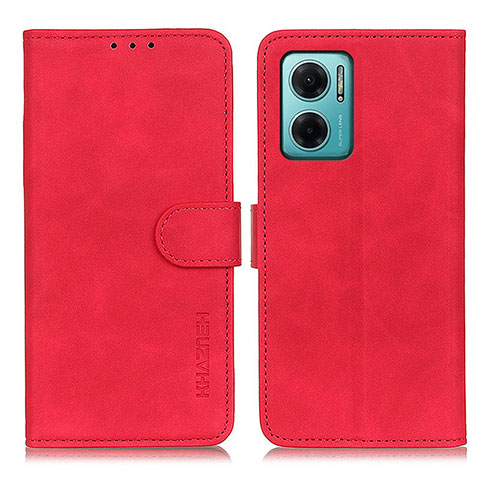 Custodia Portafoglio In Pelle Cover con Supporto K03Z per Xiaomi Redmi 10 5G Rosso