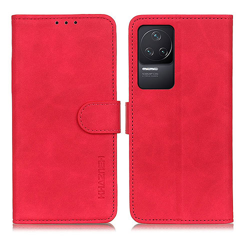 Custodia Portafoglio In Pelle Cover con Supporto K03Z per Xiaomi Redmi K50 5G Rosso
