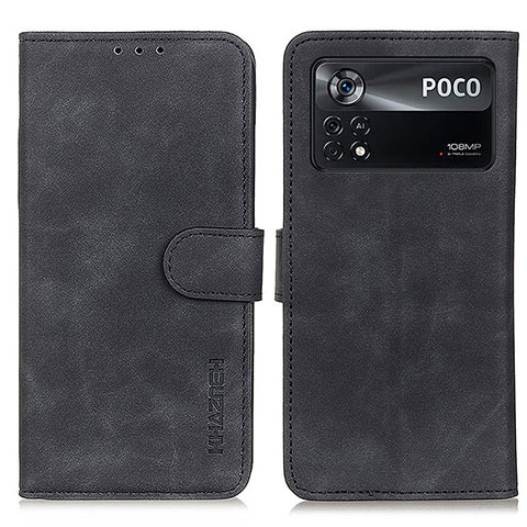 Custodia Portafoglio In Pelle Cover con Supporto K03Z per Xiaomi Redmi Note 11E Pro 5G Nero